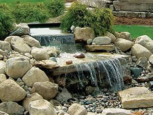 Freestanding Waterfall Garden Water Feature | Livingreen Design